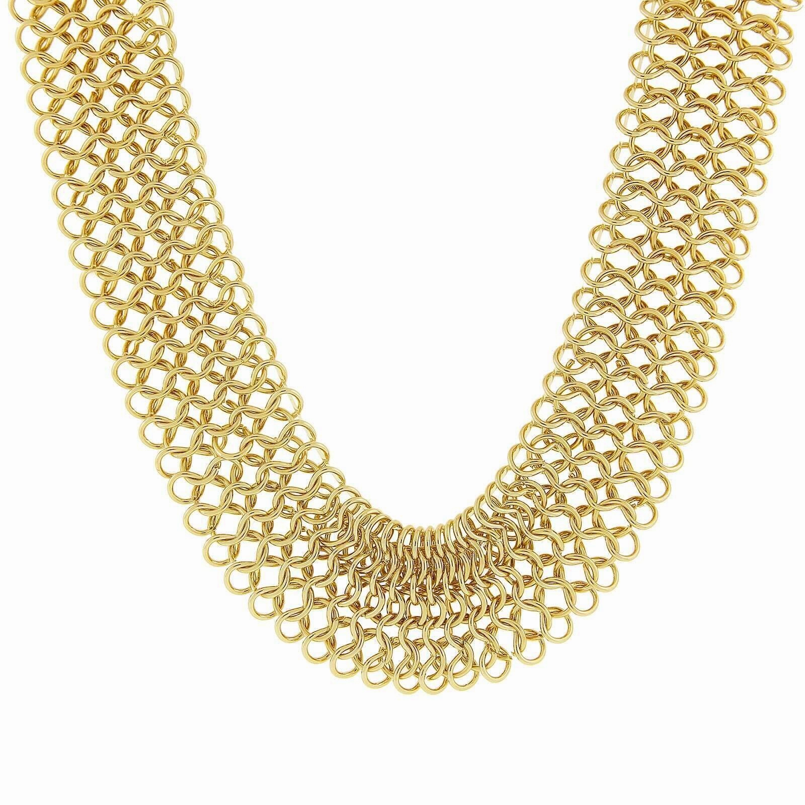 2028 Jewelry Intertwined Link Chain Collar Necklace 18"   3" Extender