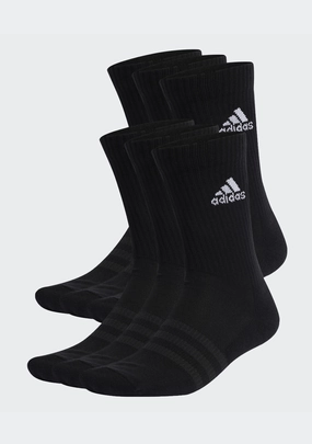 Adidas Cushioned Sportswear Crew Socks Black 6 Pack