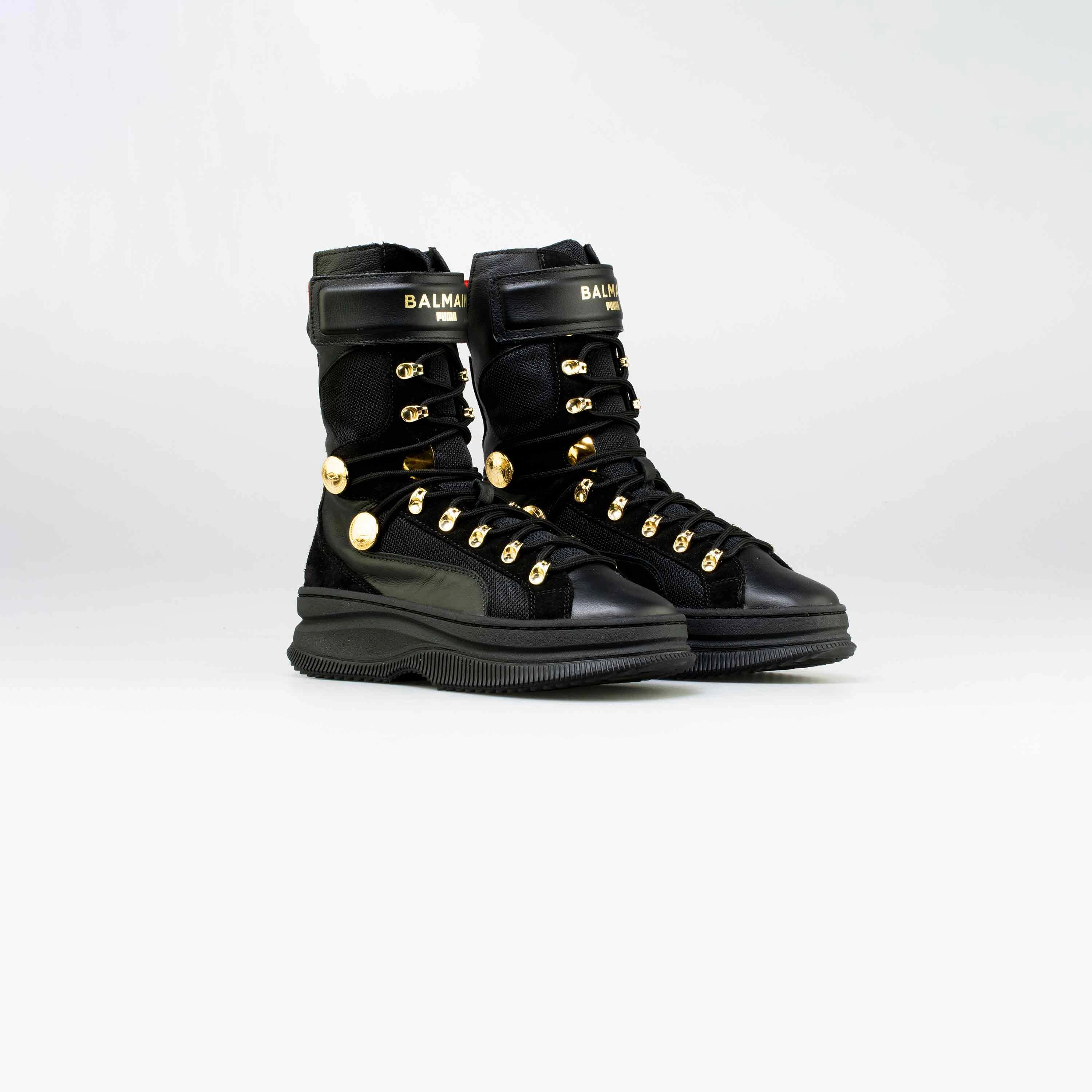 Balmain X Puma Deva Womens Lifestyle Boots - Black/Gold-Red