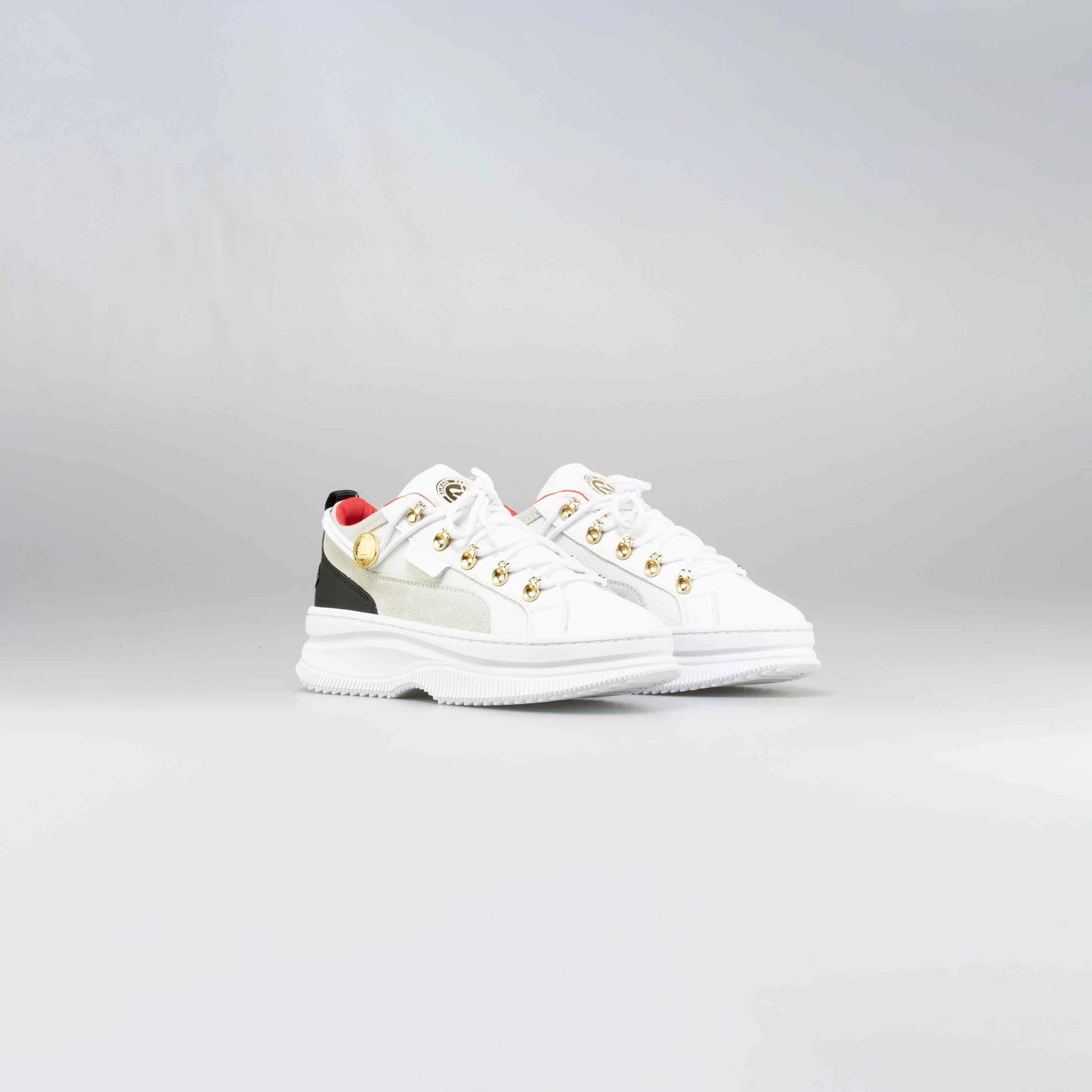 Balmain X Puma Deva Womens Lifestyle Shoe - White/Black-Red-Gold