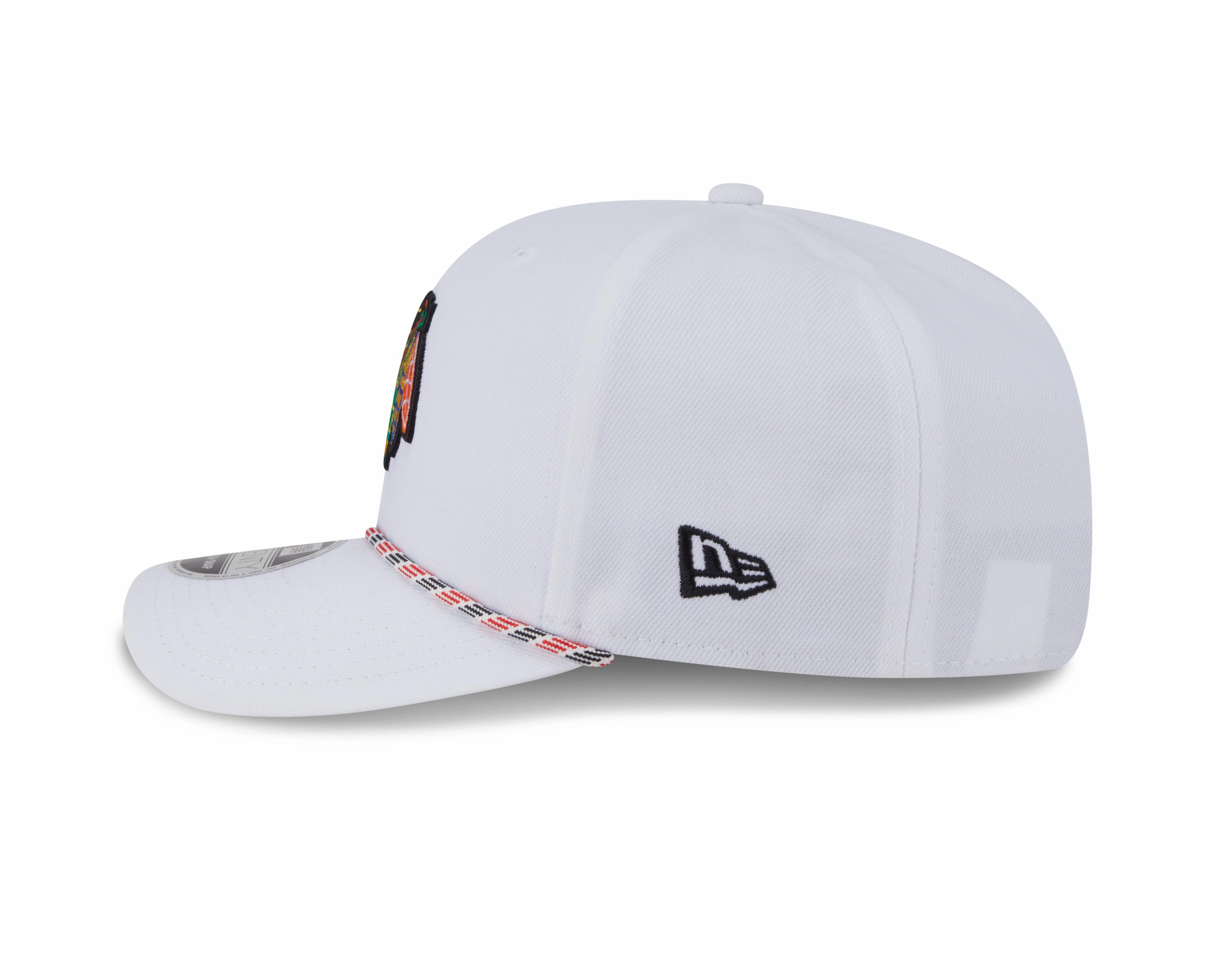 Chicago Blackhawks New Era White Multi Rope 9SEVENTY Stretch Snap Adjustable Hat