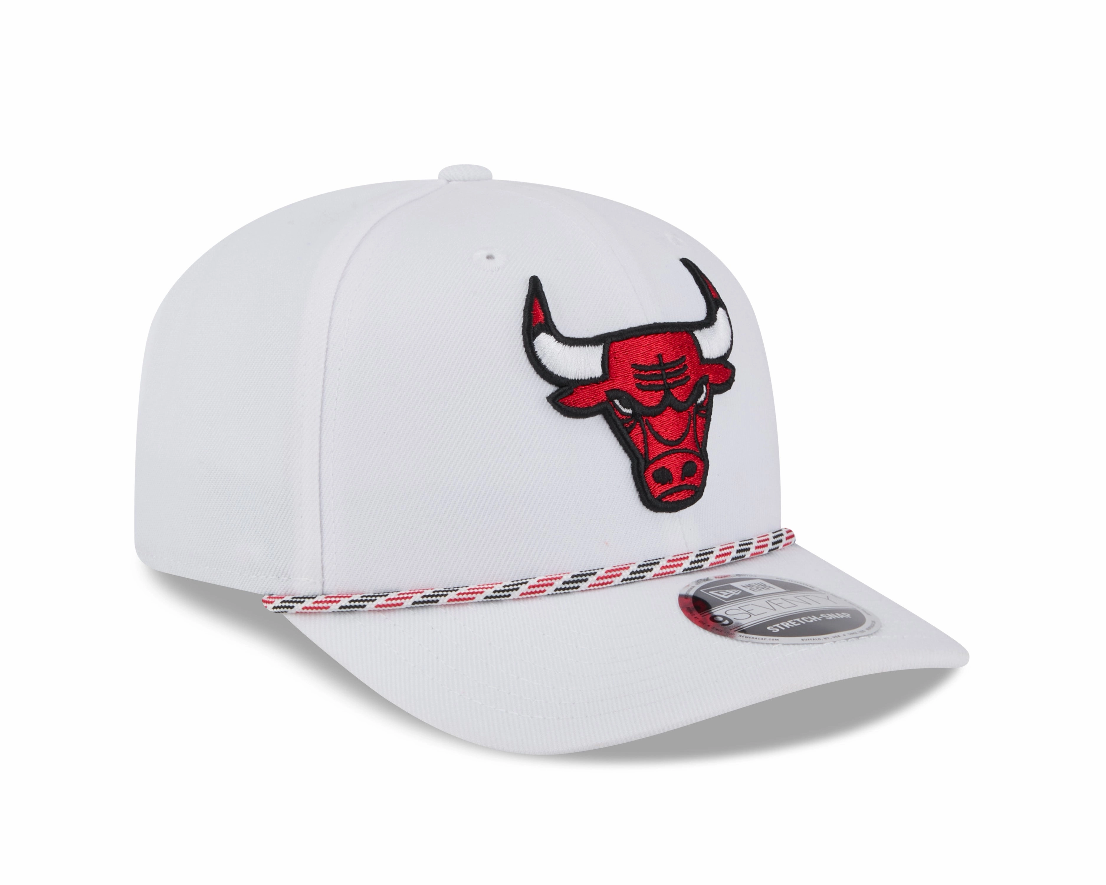 Chicago Bulls New Era White Multi Rope 9SEVENTY Stretch Snap Adjustable Hat
