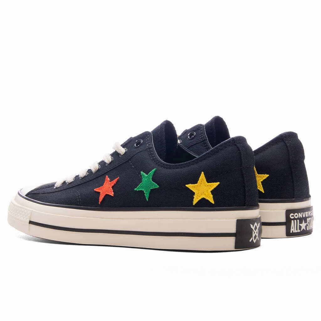 Converse x Daily Paper Star Player 76 Ox - Black/Fern Green/Cyber Yellow