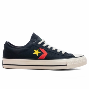 Converse x Daily Paper Star Player 76 Ox - Black/Fern Green/Cyber Yellow