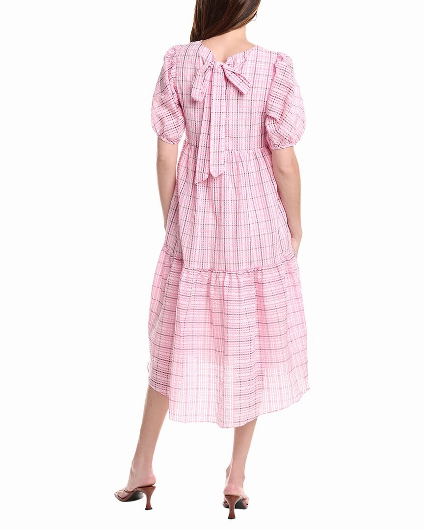 English Factory Plaid Midi Dress