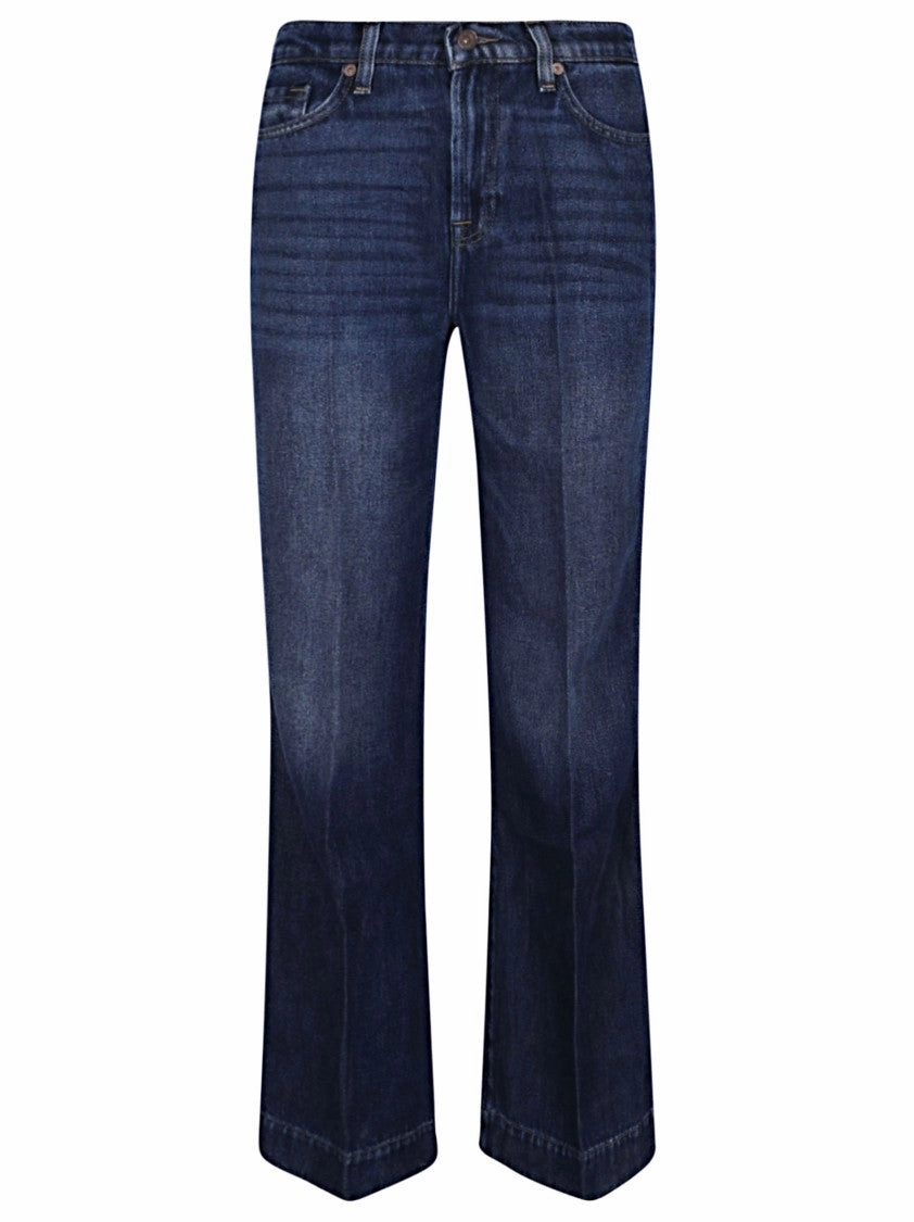 High-Waisted Wide Flare Tencel-Cotton Jeans