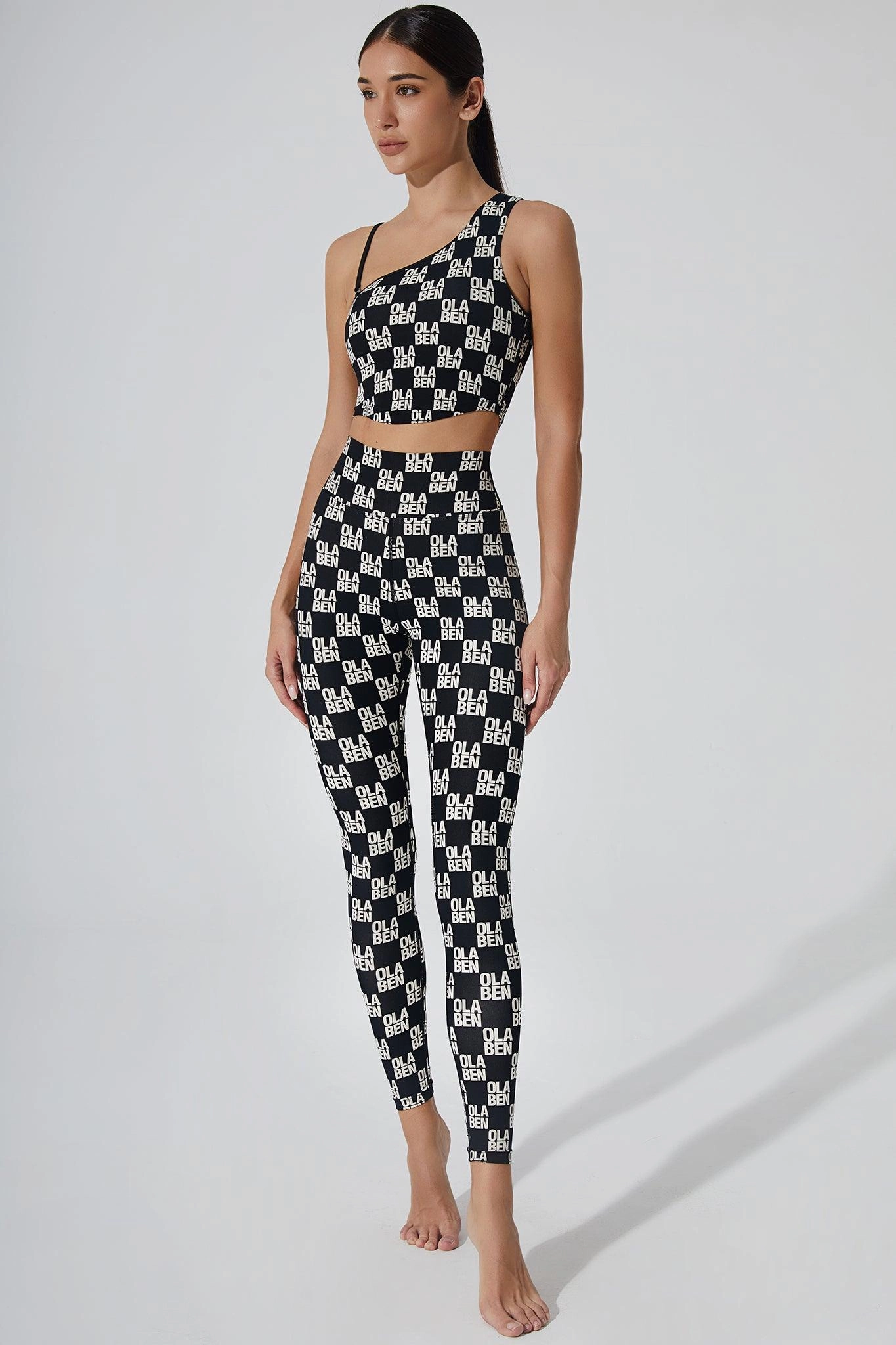 Kasia Monogram Off Shoulder Bra - Monogram Black