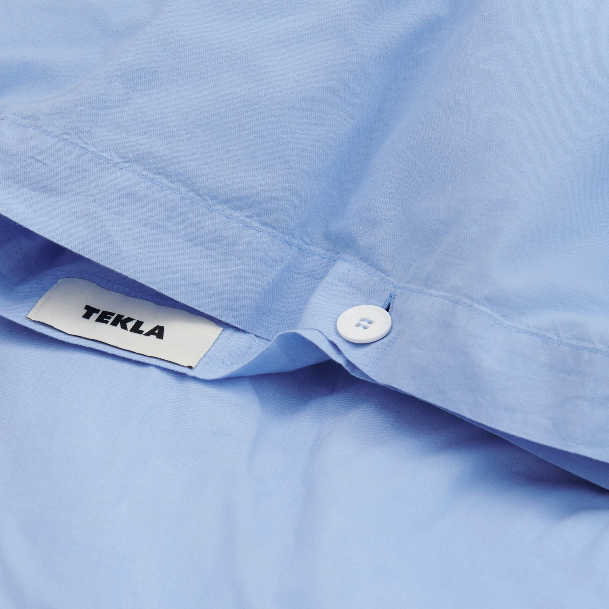 Percale Duvet Cover - Island Blue