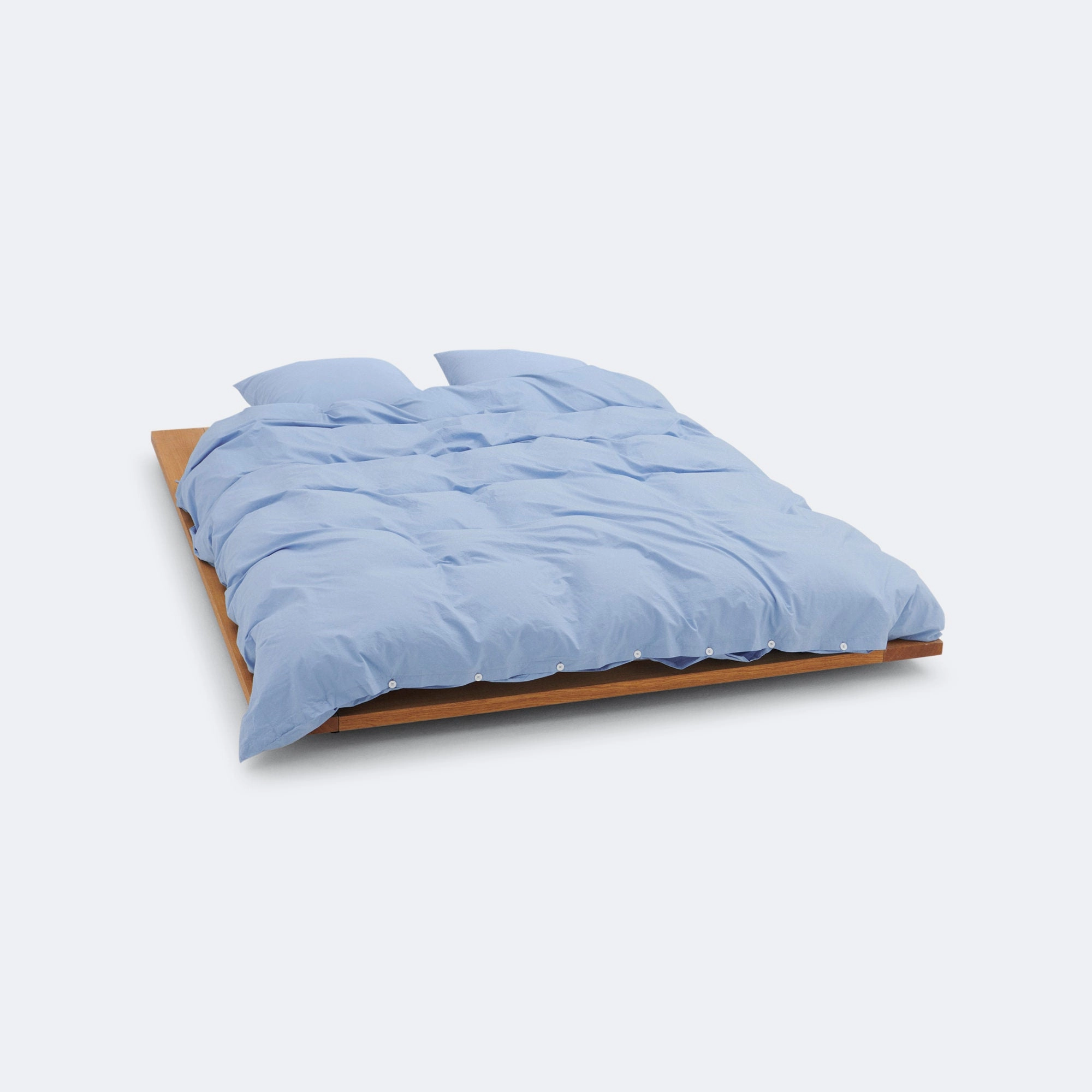 Percale Duvet Cover - Island Blue