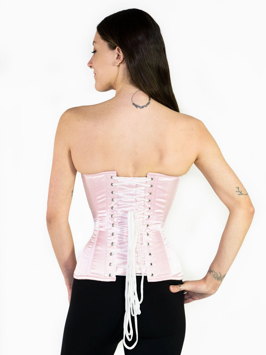 Plus Size Satin Hourglass Curve Longline Overbust Corset : CS-511