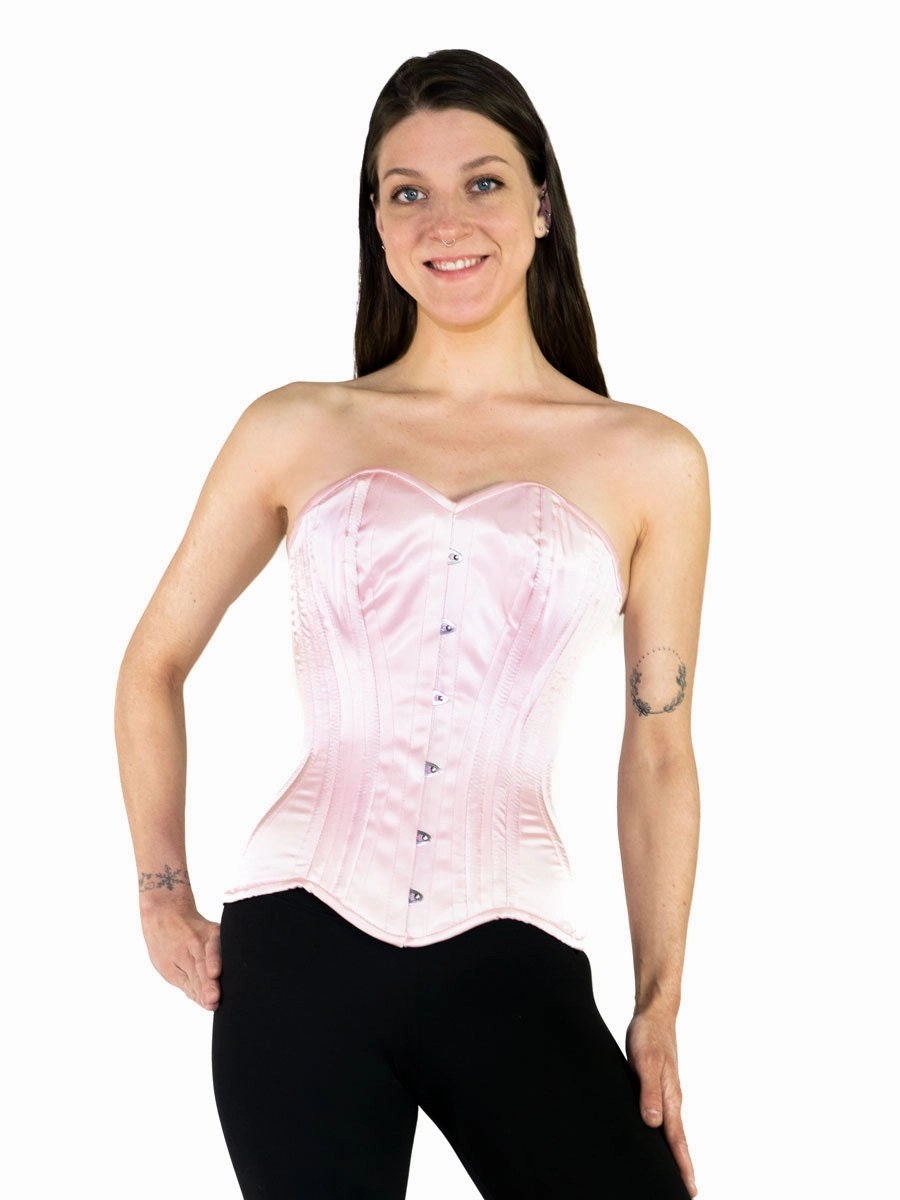 Plus Size Satin Hourglass Curve Longline Overbust Corset : CS-511