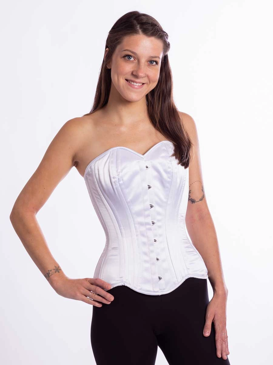 Plus Size Satin Hourglass Curve Longline Overbust Corset : CS-511