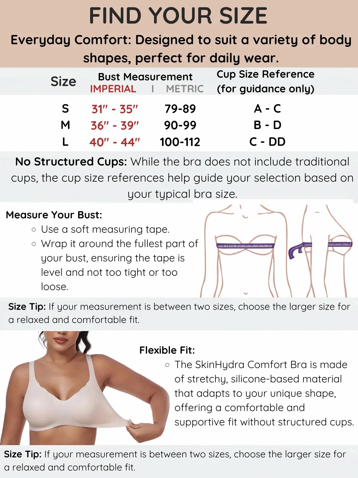 SkinHydra Bionic Gel Comfort Bra