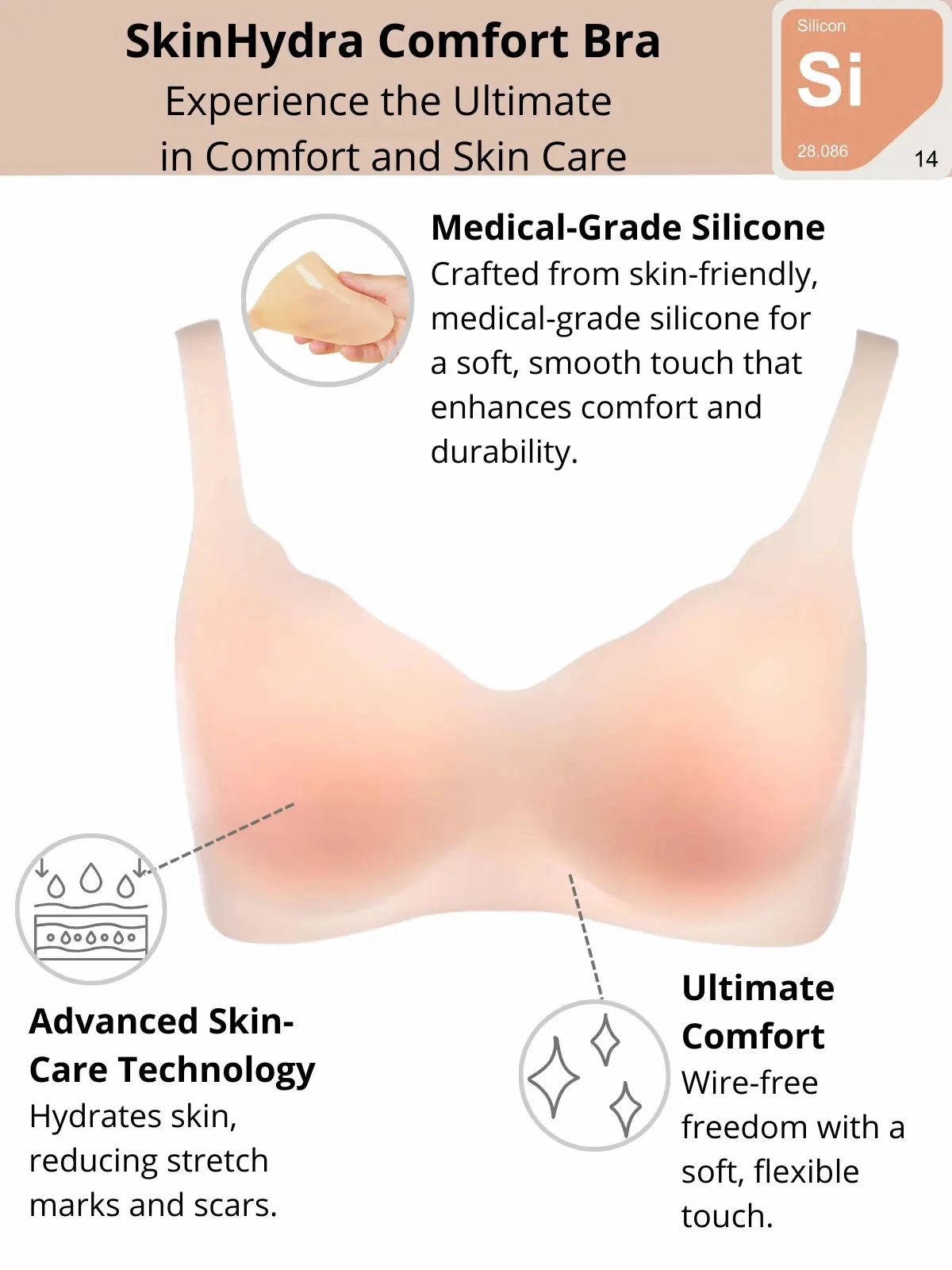 SkinHydra Bionic Gel Comfort Bra