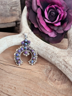 Under The Purple Clouds Navajo Sterling Silver Necklace