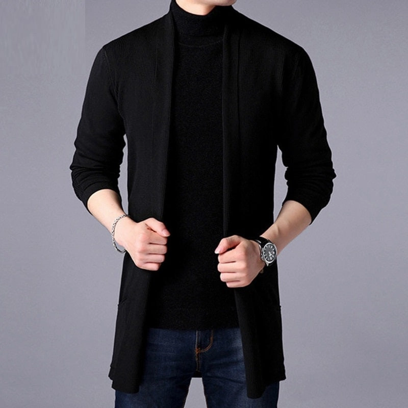 West Louis™ Knitted Wool Slim Fashion Long Cardigan